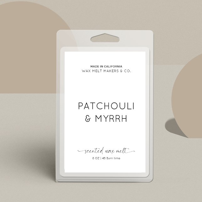 Elegant Wax Melt Packaging Minimal Rectangle Label (Creator Uploaded)