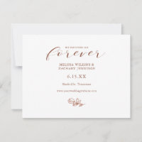Elegant We Decided On Forever Save the Date Card