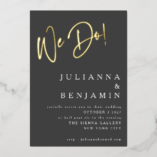 Elegant We Do Modern All In One Wedding Black Gold