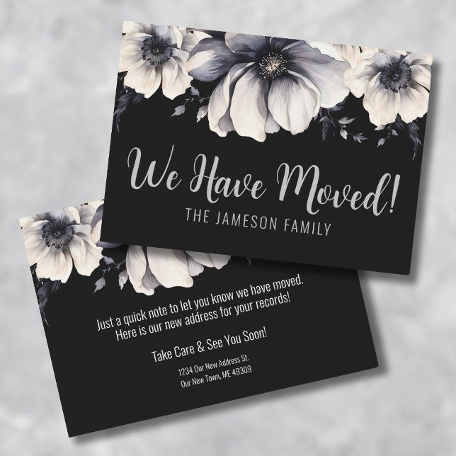 Elegant We Have Moved Announcement Card (Elegant We Have Moved Announcement Card)