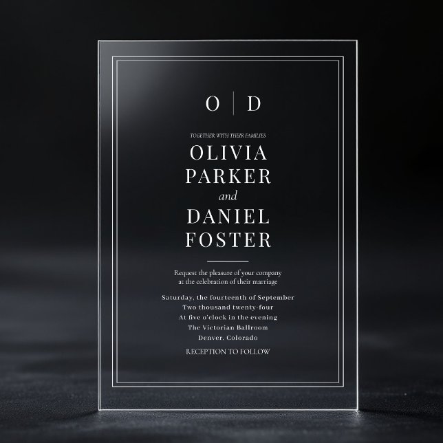 Elegant Wedding Acrylic Invitations (Creator Uploaded)
