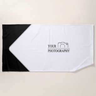 Elegant Wedding Add Personalised Photography Beach Towel