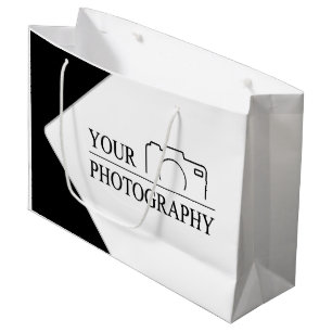 Elegant Wedding Add Personalised Photography Large Gift Bag