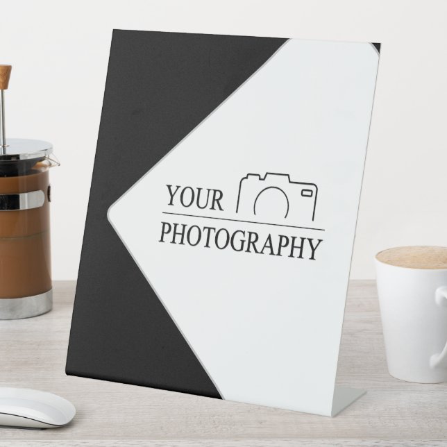 Elegant Wedding Add Personalised Photography Pedestal Sign (In SItu)