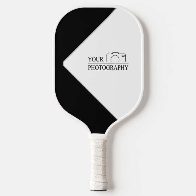 Elegant Wedding Add Personalised Photography Pickleball Paddle (Front)