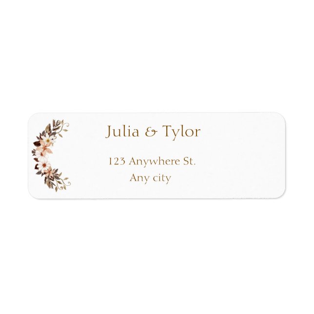 Elegant  Wedding Address Label (Front)