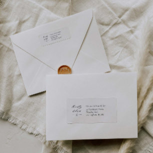 Elegant Wedding Address Label with Calligraphy