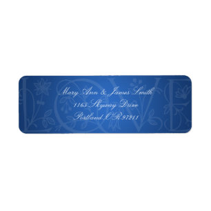 Elegant Wedding Address Love Flourish Blue