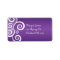 Elegant Wedding Address White Swirls Purple