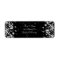 Elegant Wedding Address Winter Sparkle Black