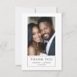 Elegant Wedding African American 2 Photo Thank You