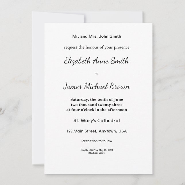 Elegant Wedding Anniversary Invitations  (Front)
