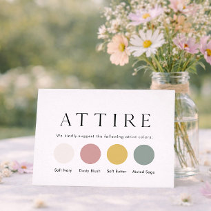 Elegant Wedding Attire Card