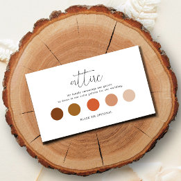 Elegant Wedding Attire Dress Code Card