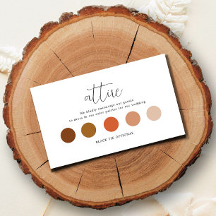 Elegant Wedding Attire Dress Code Card