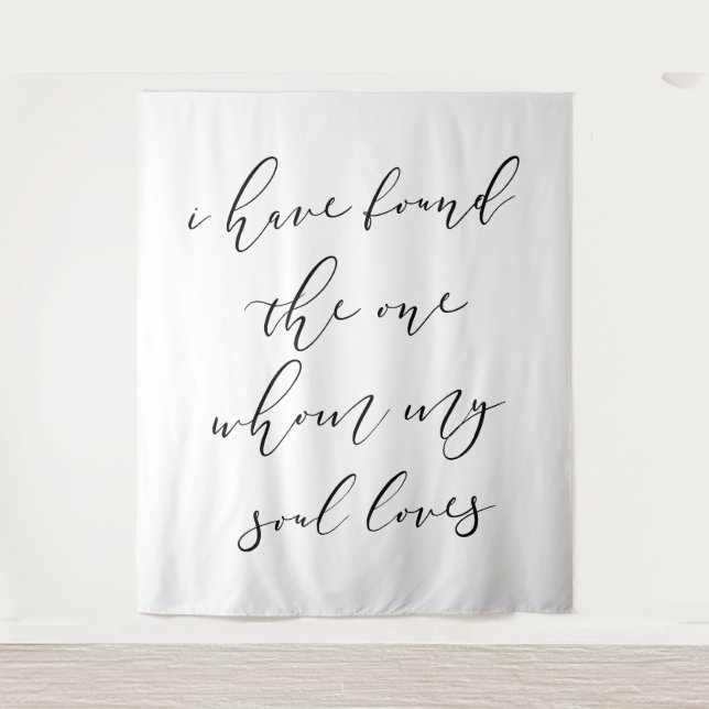 Elegant Wedding Backdrop Banner  Tapestry (Front)