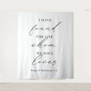Elegant Wedding Backdrop – Timeless Love Quote  Tapestry