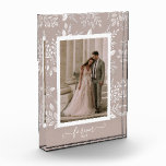 Elegant Wedding Botanicals Photo Block<br><div class="desc">This charming photo block features your favourite photo surrounded with a beautiful border of white foliage, dots and berries on a taupe background. CHANGE the background colour to MATCH your photo. CHANGE the FOREVER text to anything - TIP: put your text between the two squares to retain the text swashes....</div>