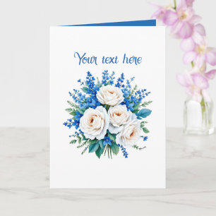 Elegant Wedding bouquet customisable  Card