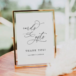 Elegant Wedding Bridal Shower Cards & Gifts Poster