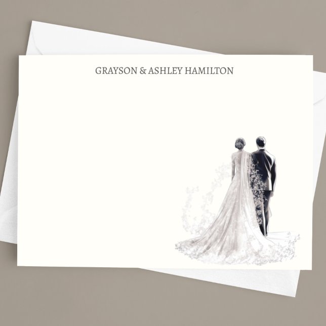 Elegant Wedding Bride & Groom Card (Creator Uploaded)