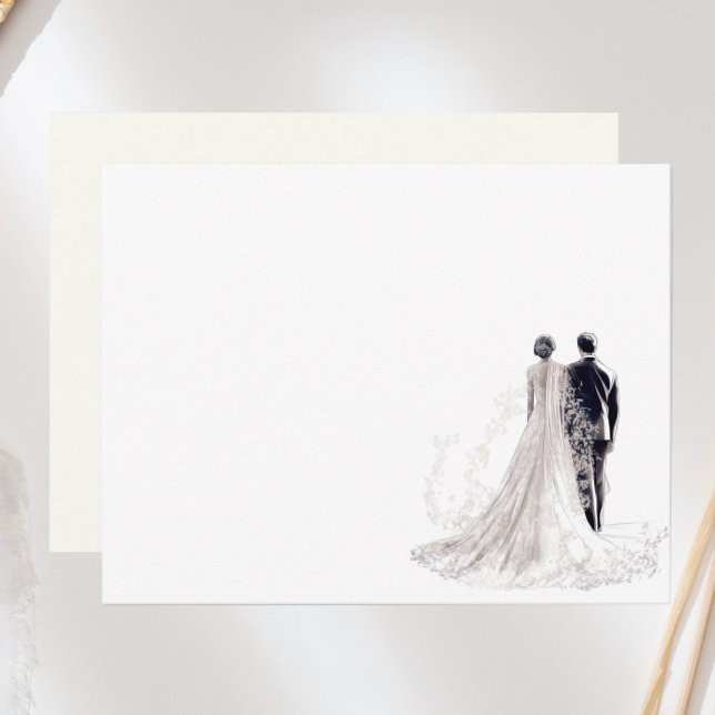 Elegant Wedding Bride & Groom Card (Creator Uploaded)