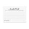 Elegant Wedding Bucket List Advice Cards