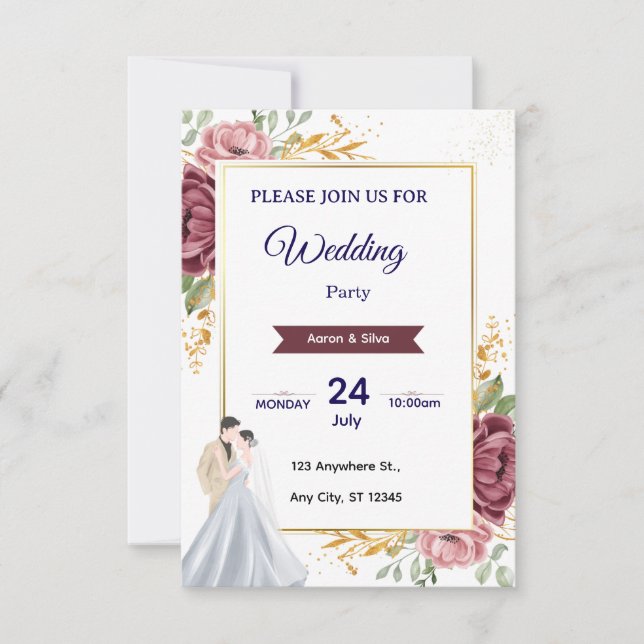 Elegant Wedding Card (Front)