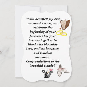 Elegant Wedding Card – Chic Black Heels with Pink