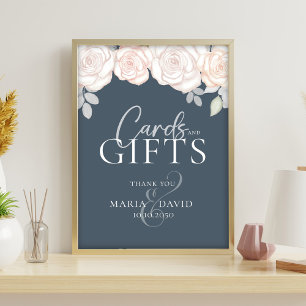 Elegant Wedding Cards and Gifts Sign Dusty Grey