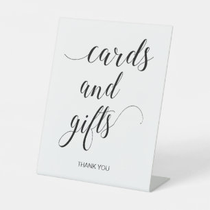 Elegant Wedding Cards and Gifts Table Pedestal Sign