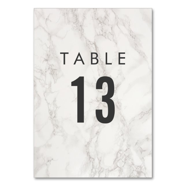 Elegant Wedding Celebration Table Number (Front)