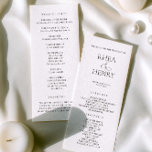 Elegant Wedding Ceremony & Reception Program  Programme<br><div class="desc">A modern classic wedding program sign designed to clearly display the ceremony and reception schedule for your guests. The design is fully editable, allowing you to customize names, date, location, and event details to suit your wedding. Ideal for ceremony entrances, welcome areas, or reception spaces, and coordinates seamlessly with matching...</div>