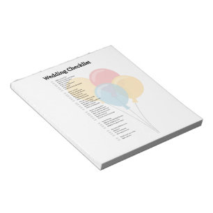 Elegant Wedding Checklist Notepad