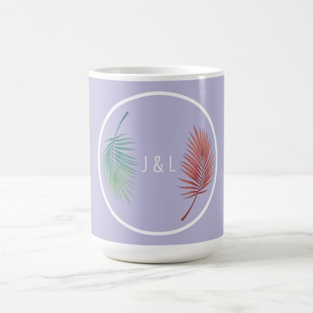 Elegant wedding classic stylised "J & L" monogram Coffee Mug (Center)