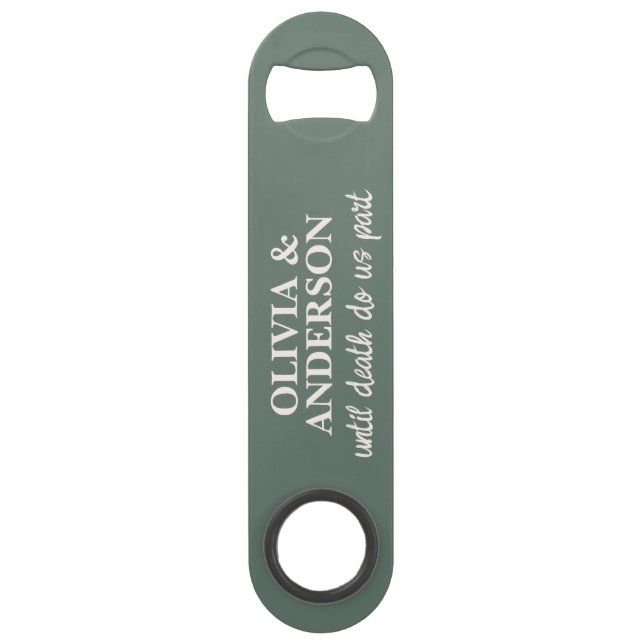 Elegant Wedding Couple Name Green Ivory Colour (Front)