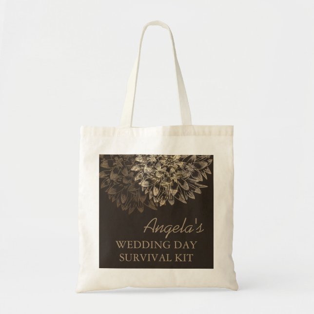 Elegant Wedding Day Survival Kit Bag (Front)