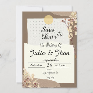 Elegant Wedding Design Invitation