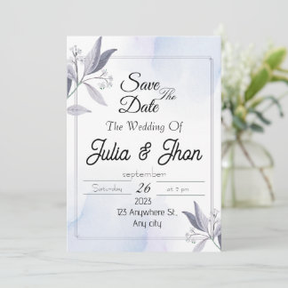 Elegant Wedding Design Invitation