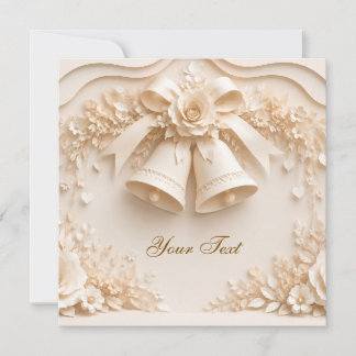 Elegant wedding design with bells and roses