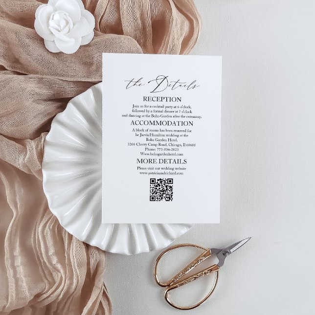 Elegant Wedding Details Enclosure Cards (Creator Uploaded)