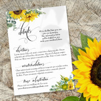Elegant Wedding Details, Sunflowers & Eucalyptus