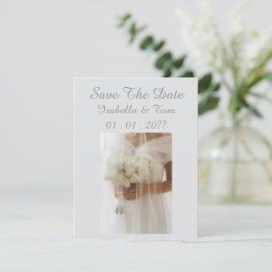 Elegant Wedding Dress and Veil Announcement