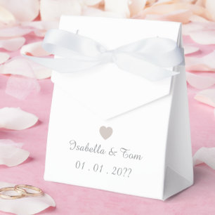 Elegant Wedding Dress and Veil Stationery Favour Box