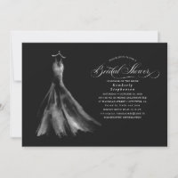 Elegant Wedding Dress Black Bridal Shower