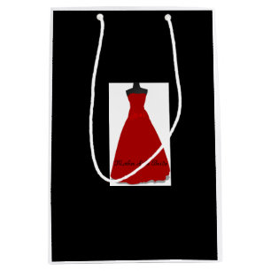 Elegant Wedding Dress Mother of the Bride Black Medium Gift Bag