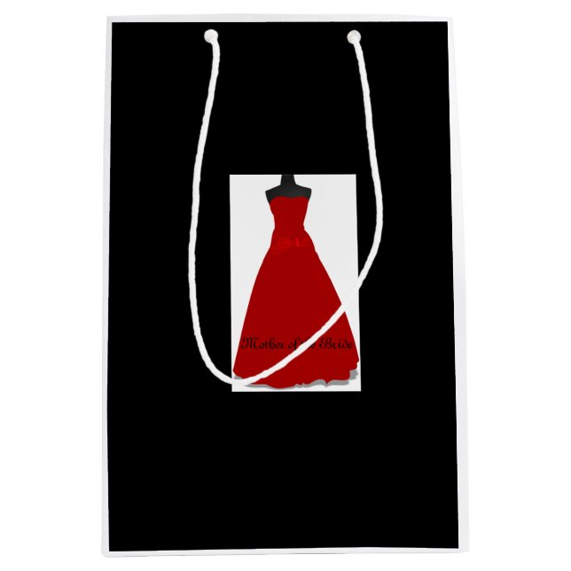 Elegant Wedding Dress Mother of the Bride Black  Medium Gift Bag (Front)