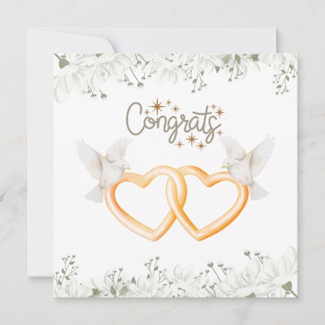 Elegant Wedding Engagement Card (Front)