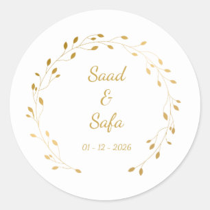 Elegant wedding envelop seal Editable stickers 