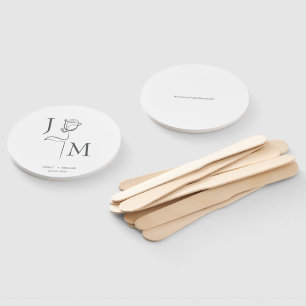 Elegant Wedding Fans   Personalised Wedding Favour